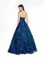 ValStefani 3771RA navy embroidered tulle dress with horsehair trim hem ValStefani 3771RA navy embroidered tulle dress with horsehair trim hem