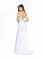 ValStefani 3772RW ivory dress with re-embroidered lace appliques and natural waistline ValStefani 3772RW ivory dress with re-embroidered lace appliques and natural waistline