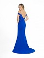 ValStefani 3772RW royal blue jersey formal dress with deep v-back and kick train ValStefani 3772RW royal blue jersey formal dress with deep v-back and kick train