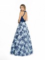 ValStefani 3776RD print and navy floor length print mikado and satin dress with natural waistline ValStefani 3776RD print and navy floor length print mikado and satin dress with natural waistline