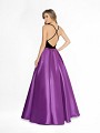ValStefani 3785RW purple and black floor length formal dress with natural waistline ValStefani 3785RW purple and black floor length formal dress with natural waistline