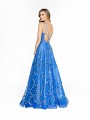 ValStefani 3786RD floor length royal blue prom net and embroidered net dress with natural waistline ValStefani 3786RD floor length royal blue prom net and embroidered net dress with natural waistline