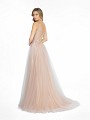 ValStefani 3789RB glistening champagne dress with illusion v-back and kick train ValStefani 3789RB glistening champagne dress with illusion v-back and kick train