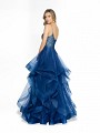 ValStefani 3791RB navy and nude prom dress with lace up back and horsehair trim hem ValStefani 3791RB navy and nude prom dress with lace up back and horsehair trim hem