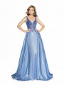 ValStefani 3796RB unlined cobalt formal dress with double slit and sequins ValStefani 3796RB unlined cobalt formal dress with double slit and sequins