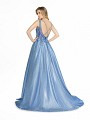 ValStefani 3796RB metallic cobalt dress with strappy illusion back and crystals ValStefani 3796RB metallic cobalt dress with strappy illusion back and crystals