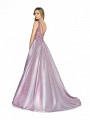 ValStefani 3796RB wine metallic mikado dress with kick train and natural waistline ValStefani 3796RB wine metallic mikado dress with kick train and natural waistline