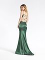 Val Stefani 3920RA sexy strappy open back mermaid gown with horsehair trim kick train Val Stefani 3920RA sexy strappy open back mermaid gown with horsehair trim kick train