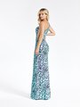 Val Stefani 3928RY side illusion inset bodice embroidered sequin one shoulder figure-flattering floor length gown