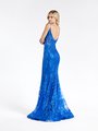 Val Stefani 3930RY V-back with thin straps figure hugging mermaid gown with horsehair trim hem
