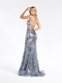 Val Stefani 3936RC elegant and fun crisscross tie back glitter sequin print net mermaid dress with kick train Val Stefani 3936RC elegant and fun crisscross tie back glitter sequin print net mermaid dress with kick train