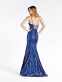 Val Stefani 3938RB trendy and affordable mermaid prom gown with open tie back in metallic cheetah print fabric Val Stefani 3938RB trendy and affordable mermaid prom gown with open tie back in metallic cheetah print fabric