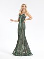 ValStefani 3938RB figure hugging mermaid dress with sweetheart neckline and empire waist in metallic cheetah print and green ValStefani 3938RB figure hugging mermaid dress with sweetheart neckline and empire waist in metallic cheetah print and green