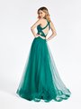 Val Stefani 3946RB sexy and trendy sleeveless strappy back full A-line prom dress with kick train