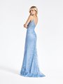 Val Stefani 3948RD sexy unlined V-back sparkle tulle decorated embroidery floral lace fabric formal gown with kick train Val Stefani 3948RD sexy unlined V-back sparkle tulle decorated embroidery floral lace fabric formal gown with kick train
