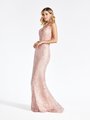 Val Stefani 3948RD dusty pink unlined sparkle tulle covered embroidery floral lace fabric trumpet with visible boning bodice Val Stefani 3948RD dusty pink unlined sparkle tulle covered embroidery floral lace fabric trumpet with visible boning bodice