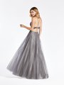 Val Stefani 3951RA sexy crisscross tie back floor length A-line prom dress with beading and tulle fabric Val Stefani 3951RA sexy crisscross tie back floor length A-line prom dress with beading and tulle fabric