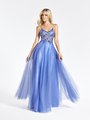 Val Stefani 3951RA charming sheer bodice with beading and effortless tulle A-line formal dress in lavender Val Stefani 3951RA charming sheer bodice with beading and effortless tulle A-line formal dress in lavender