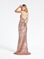 Val Stefani 3954RD open back with spaghetti straps mermaid prom dress in embroidered sequin fabric with kick train Val Stefani 3954RD open back with spaghetti straps mermaid prom dress in embroidered sequin fabric with kick train