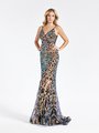 Val Stefani 3964RB deep sweetheart with illusion inset multi-toned and black embroidered sequin fabric trumpet formal gown Val Stefani 3964RB deep sweetheart with illusion inset multi-toned and black embroidered sequin fabric trumpet formal gown