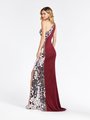 Val Stefani 3966RD trendy one shoulder sheath gown with beautiful cut glass embellishment and kick train Val Stefani 3966RD trendy one shoulder sheath gown with beautiful cut glass embellishment and kick train
