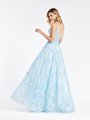 Val Stefani 3970RD trendy unlined deep V-back embroidery floral lace and sparkle tulle A-line with horsehair trim hem Val Stefani 3970RD trendy unlined deep V-back embroidery floral lace and sparkle tulle A-line with horsehair trim hem