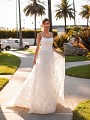 Simple Scoop Neck Lace A-line Casual Wedding Dress with Thin Straps Simply Val Stefani Boheme S2163 Simple Scoop Neck Lace A-line Casual Wedding Dress with Thin Straps Simply Val Stefani Boheme S2163