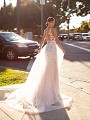 Beautiful Bateau Illusion Lace Back Mermaid Wedding Dress with Illusion Chapel Train Simply Val Stefani Ciana S2164