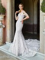 ValStefani AMALFI fit and flare wedding dress with beaded off-the-shoulder swag sleeves ValStefani AMALFI fit and flare wedding dress with beaded off-the-shoulder swag sleeves