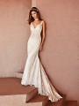 Val Stefani ARABESQUE elegant embroidered lace fabric mermaid wedding dress with beadings and hem lace Val Stefani ARABESQUE elegant embroidered lace fabric mermaid wedding dress with beadings and hem lace