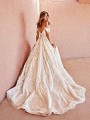 Val Stefani HARPER eye-catching illusion open back ball gown wedding dress with beading and semi-cathedral train Val Stefani HARPER eye-catching illusion open back ball gown wedding dress with beading and semi-cathedral train