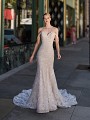 Val Stefani VIRGO autumn shimmer tulle mermaid dress with sweetheart neckline and swag sleeves Val Stefani VIRGO autumn shimmer tulle mermaid dress with sweetheart neckline and swag sleeves