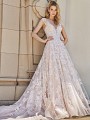 ValStefani ORION lace cap sleeve bridal gown with illusion neckline and shimmer tulle skirt ValStefani ORION lace cap sleeve bridal gown with illusion neckline and shimmer tulle skirt