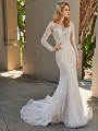 ValStefani HYDRA brushed shimmer tulle mermaid wedding dress with long lace sleeves ValStefani HYDRA brushed shimmer tulle mermaid wedding dress with long lace sleeves