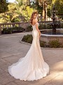 Sexy Form Fitting Mermaid Lace Wedding Dress with Sparkly Long Train Val Stefani Alina D8241