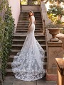 Illusion Bateau Back Mermaid Wedding Dress with See Through Lace Detailed Chapel Train Val Stefani Fynn D8243 Illusion Bateau Back Mermaid Wedding Dress with See Through Lace Detailed Chapel Train Val Stefani Fynn D8243