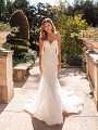 Lavish Strapless Sweetheart Neckline Mermaid Wedding Dress with Beaded Lace Appliques Val Stefani Lux D8245