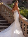 Strapless Open Illusion Back Lace Mermaid Wedding Dress Val Stefani Lux D8245 Strapless Open Illusion Back Lace Mermaid Wedding Dress Val Stefani Lux D8245