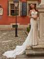 Val Stefani VIENNA Lavish Strapless Sweetheart Mermaid Gown with Illusion Inset and Filigree Re-Embroidered Lace Appliques