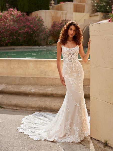 ValStefani PENELOPE Beaded Straps Soft Scoop Neck Unlined Bodice Mermaid Gown ValStefani PENELOPE Beaded Straps Soft Scoop Neck Unlined Bodice Mermaid Gown
