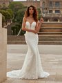 ValStefani LOLA Strapless Sweetheart Natural Waist Sparkly Mermaid Gown with Chapel Train