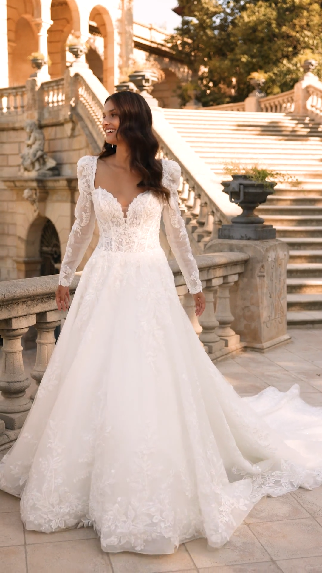 ValStefani BELINDA Lush Strapless Sweetheart Ball Gown With Detachable Long Sleeves and Semi-Cathedral Train