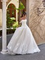 Strapless Straight Across Sparkle Tulle and Lace Appliques Ball Gown with Swag SleevesValStefani LAPIS Strapless Straight Across Sparkle Tulle and Lace Appliques Ball Gown with Swag SleevesValStefani LAPIS