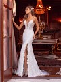 Sexy Mermaid Bridal Dress with Deep Plunge Sweetheart Neckline and Sultry Side Slit Simple Val Stefani Faye S2166
