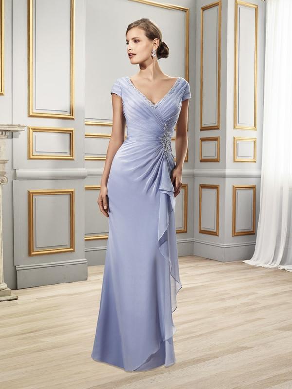 Val Stefani Celebrations MB7501 curve-enhancing mother of the bride gown with asymmetric waist Val Stefani Celebrations MB7501 curve-enhancing mother of the bride gown with asymmetric waist