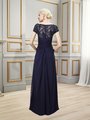 Val Stefani Celebrations MB7511 modest chiffon evening gown with illusion lace bateau back Val Stefani Celebrations MB7511 modest chiffon evening gown with illusion lace bateau back