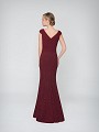 Val Stefani Celebrations MB7624 formal V-back trumpet gown with cap sleeves and small train Val Stefani Celebrations MB7624 formal V-back trumpet gown with cap sleeves and small train
