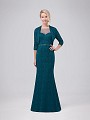 Val Stefani Celebrations MB7625 gorgeous lace sheath gown with matching 3/4 sleeve lace jacket Val Stefani Celebrations MB7625 gorgeous lace sheath gown with matching 3/4 sleeve lace jacket