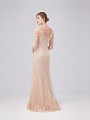 Val Stefani Celebrations MB7627 elegant soft lace A-line MOB gown with scoop back and short train Val Stefani Celebrations MB7627 elegant soft lace A-line MOB gown with scoop back and short train