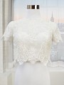 Simply Val Stefani style S2012 chic sheer lace bridal crop top with sweetheart satin bralette Simply Val Stefani style S2012 chic sheer lace bridal crop top with sweetheart satin bralette